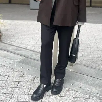 새상품급 JOURNAL STANDARD 울 라이크 스트레치 테이퍼드 팬츠