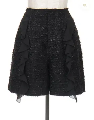 CHESTY 20TH Elegance 트위드 프릴 숏팬츠 블랙