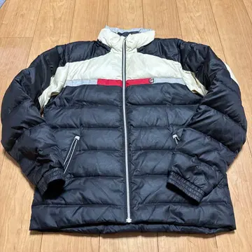 FILA 다운 자켓 블랙/아이보리/레드