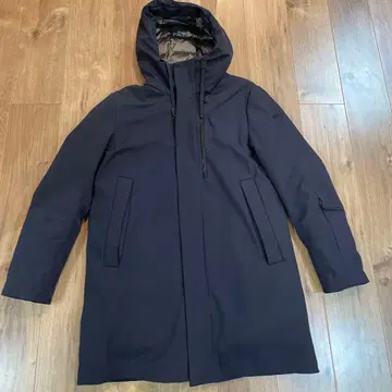 DUNO 후드 부착 네이비 다운 자켓