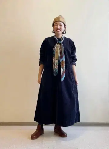 45r 9 코듀로이 점퍼 드레스