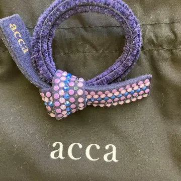 아카 머리끈 리본