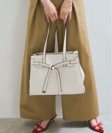 [ A4 수납 ] 플랩 타이 토트백 출퇴근 가방 리본 비즈니스 백