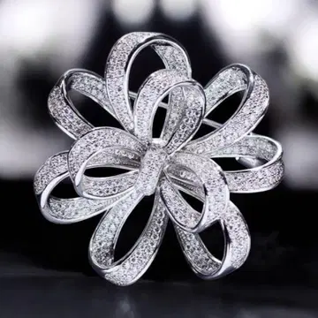 브로치 크리스탈 까멜리아 코사지 결혼식 시치고산 포멀 화려함