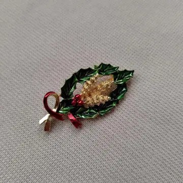 크리스마스 리스 디자인 브로치