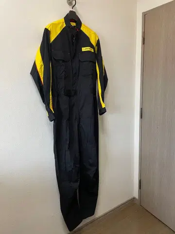 DUNLOP T-3 오버롤 LL 사이즈 블랙/노랑