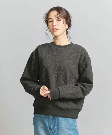 BEAUTY&YOUTH 보타니컬 자카드 풀오버