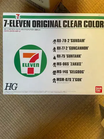 7-11 오리지널 클리어 컬러 건담 프라모델 6체 세트