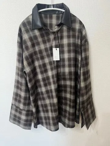 lumier 체크 무늬 긴팔 셔츠 F 사이즈