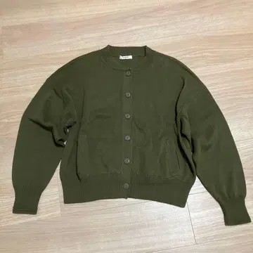 studioCLIP 올리브 긴팔 가디건 M