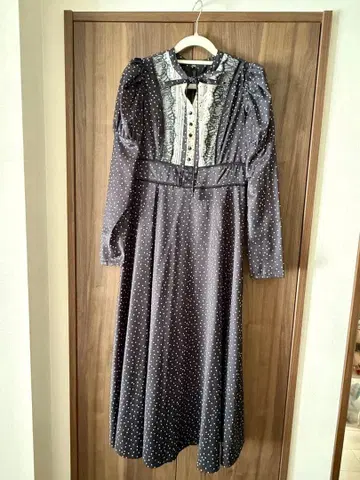 herlipto Orangerie Dot Long Dress black