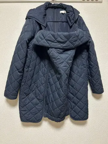 스위트 마미 퀼팅 마마 코트 더커 포함 코트 블랙 L