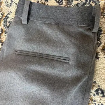 그레이 슬랙스 울 전체 밴딩