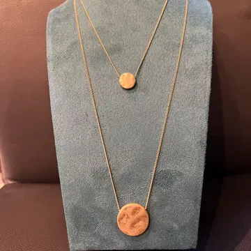 유나이티드 애로우즈 골드 라운드 펜던트 목걸이 길이별 2개 세트