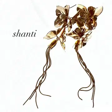 꽃 모티브 골드 롱 귀찌 웨딩 액세서리