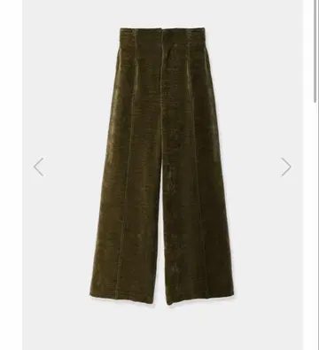 louren 벨벳 스트레이트 팬츠 사이즈 S 카키