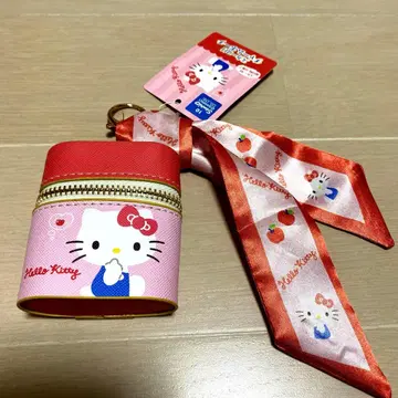 스카프 부착 참 파우치 (새상품 미사용) 키티