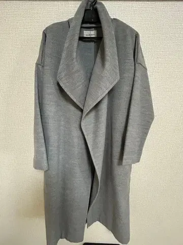 ROSE BUD 그레이 롱 코트 허리 벨트 포함