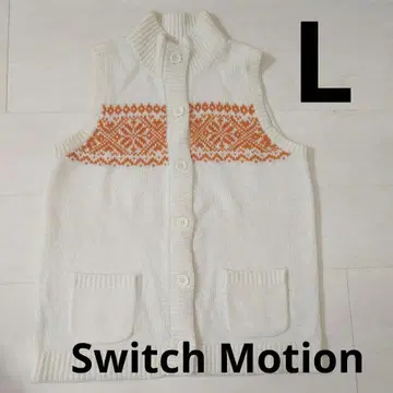 Switch Motion L 사이즈 니트 베스트 화이트