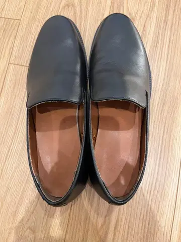 [미사용 새상품] GU 리얼 가죽 오페라 슈즈 25.0 블랙 검정