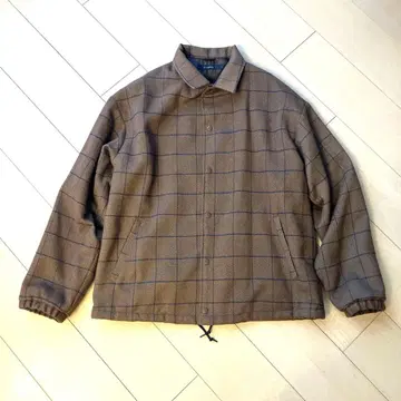 RAGEBLUE 브라운 체크 블루종 L