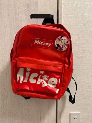 [ Disney ] 미키 디자인 빨간색 백팩