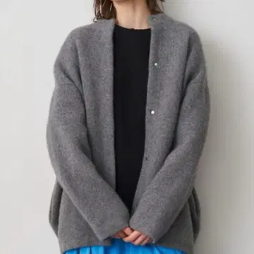 ELENDEEK 베이직 라쿤 믹스 가디건 그레이