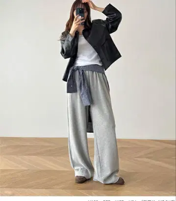 캐널진 와이드 레그 스웨트 팬츠