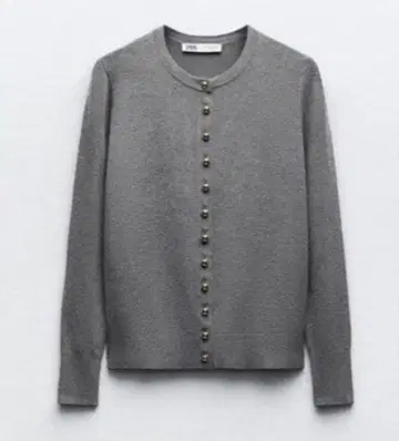 ZARA 니트 가디건 그레이