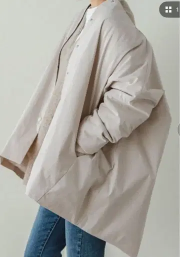 빅 실루엣 노카라 코트 슈가 비스킷 프리 사이즈