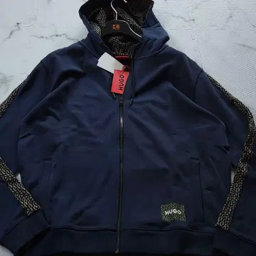 미사용 택 포함 XL HUGO BOSS 후드티 현행 택 사이드 라인