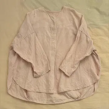 atelier an one 린넨 에그 블라우스 핑크