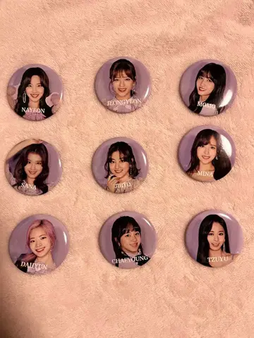 TWICE 멤버 캔뱃지 9개 세트