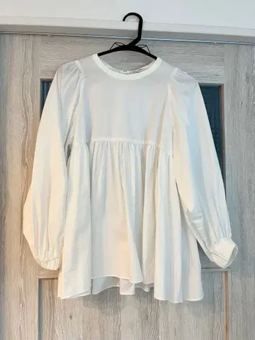 yori 코튼 백리본 블라우스 화이트 36