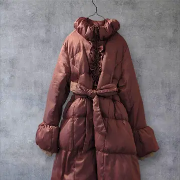 and LOVE 핑크 롱 다운 자켓