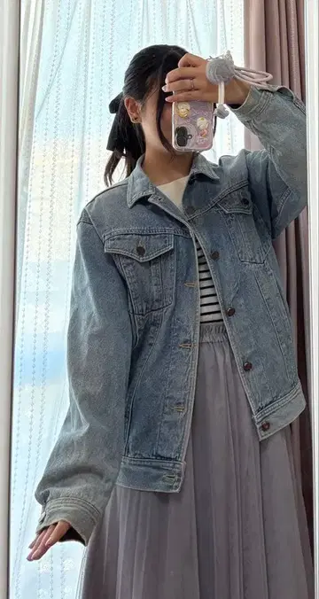 라이트 블루 데님 자켓