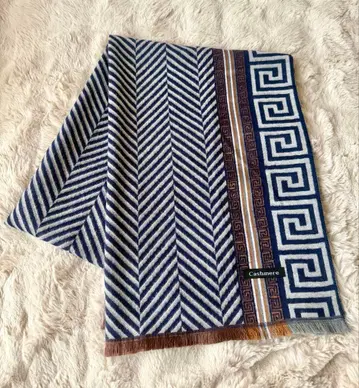 캐시미어 기하학 패턴 머플러