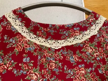 꽃무늬 보르도 셋업