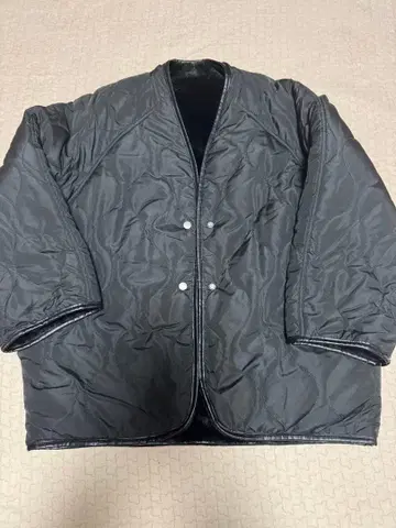 리버서블 퀼팅 자켓 블랙