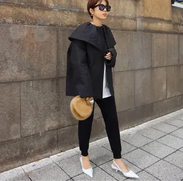 MACHATT 탑 서모 퀼팅 자켓 블랙 코트