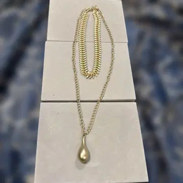 드롭형 펜던트 목걸이 골드 컬러