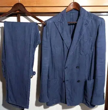 라르디니 네이비 수트 더블 50 사이즈 헴프