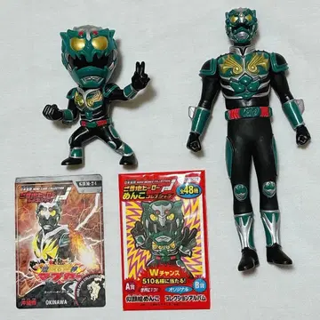 류진 마부야 오키나와 지역 히어로 피규어 카드 멘코 소프트 비닐 인형