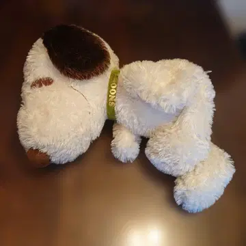 [ 레어 ] 스누피 복슬복슬 봉제 인형 그린 목걸이 포함 약 55cm