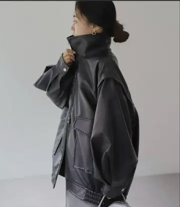 CIAOPANIC TYPY 인조 가죽 2way 블루종 자켓