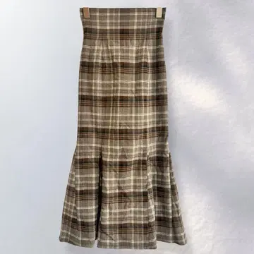 무루아 하이웨스트 머메이드 스커트 체크 무늬 귀여운 XS [ c1