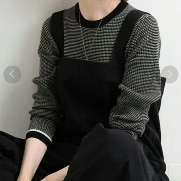 [ 새상품급 ] IENA 6x3 리브 크루넥 풀오버 블랙