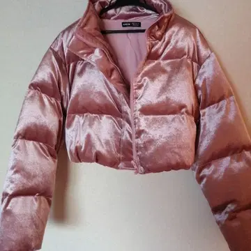 SHEIN 다운 자켓 핑크 숏 기장
