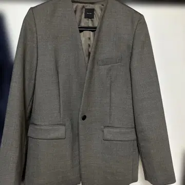 Spick & Span 노카라 자켓 브라운 38