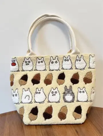 이웃집 토토로 호코모코 자수 시리즈 토트백 아이보리